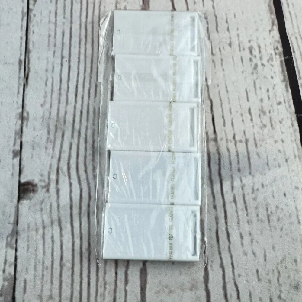 Feather Double Edge Safety Razor Blades 50 Count Platinum Coated Stainless